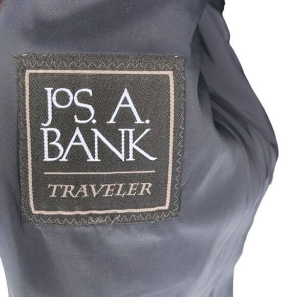 Jos.‎ A. Bank Men's Single Breasted  Coat Chelsea Wool Traveler TF Navy Size 48L - Picture 4 of 8